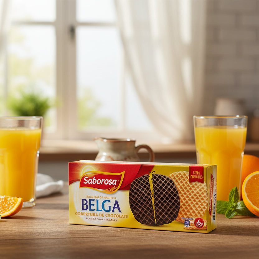 Belga Biscuit With Chocolate Sabrosa 198g