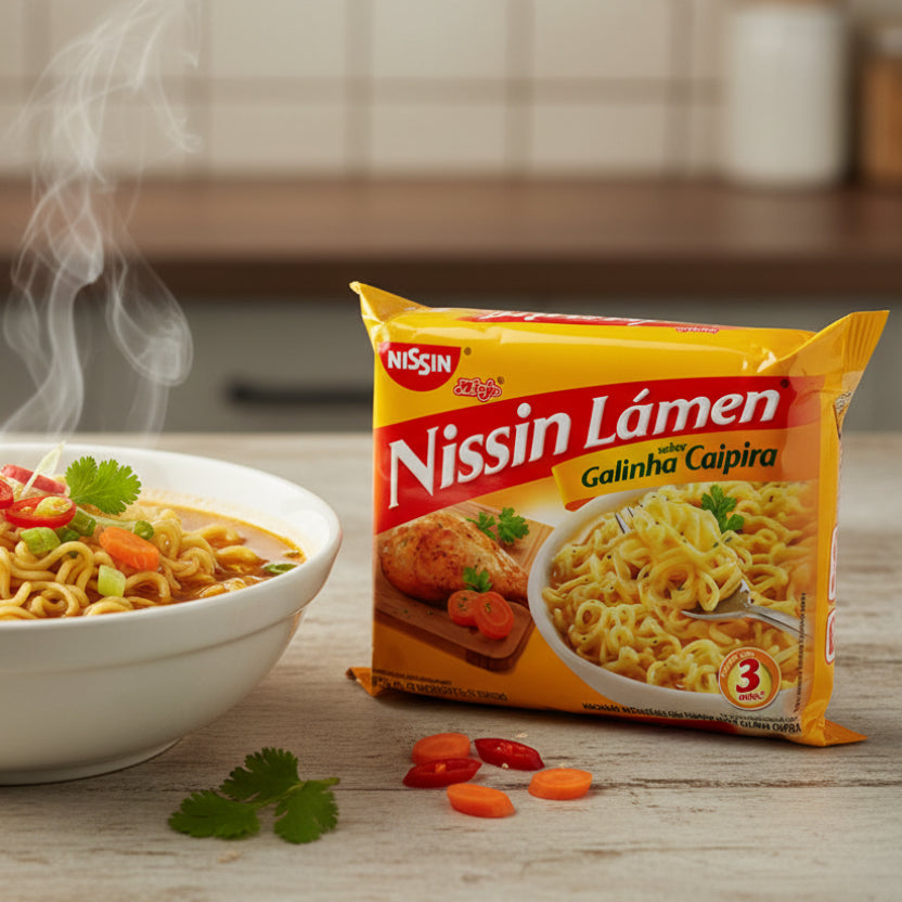Instant Macaroni Nissin Chicken Caipira Flavour 85g