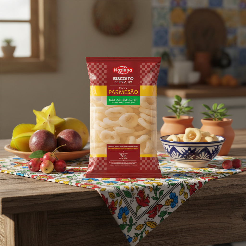 Nazinha Cassava Biscuit Ring Parmesan Cheese 70g