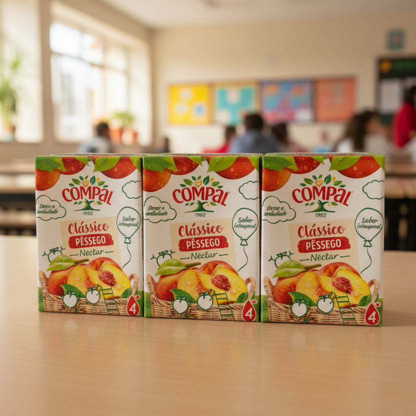 Compal Nectar Peach From Mediterranean With Straw 20cl x 3